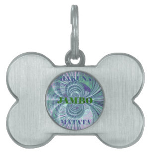 Swaga Jambo Hakuna Matata Kenya Giraffe Safari Wo Namnbricka Husdjur