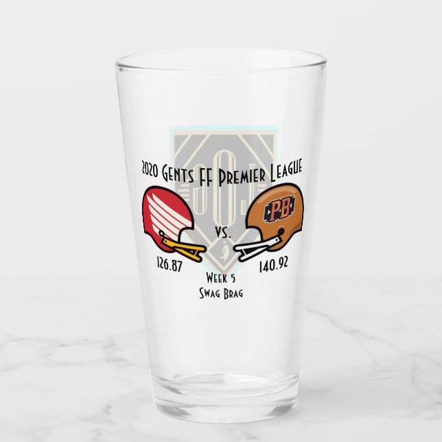 SwagBrag5 DuckyShin v Peaky Pint Glass Glaskopp (Framsida)