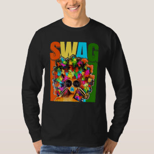 Swagga Min Själ Svarta Tjej Melanin Afroamerikansk T Shirt