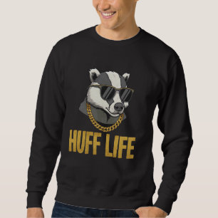 Swagger Huff Life Cute Hip hop Honey badger Huffle Lång Ärmad Tröja