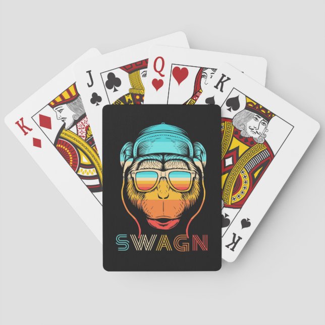 Swagn Retro Monkey Casinokort (Baksidan)