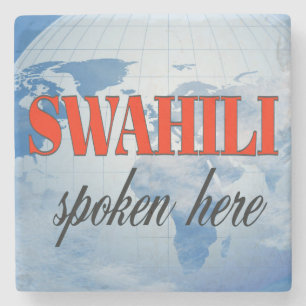 Swahili talade här molnig jord underlägg sten