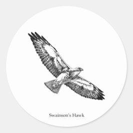 Swainsons Hawk-Logotyp (titel) Runt Klistermärke