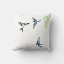 swallow throw pillow imitating Imitation embroider Kudde