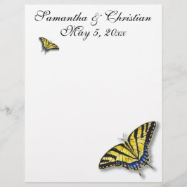Swallowtail Butterfly Möhippa Bröllop Stationery