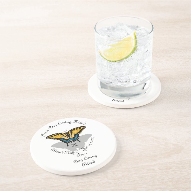 Swallowtail Butterfly Monogram Underlägg (Sidan)