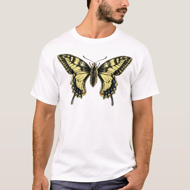 Swallowtail fjärilsbarns T-tröja T Shirt (Framsida)