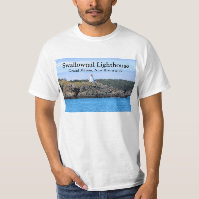 Swallowtail Lighthouse, Grand Manan, N.B. T-Shirt (Framsida)