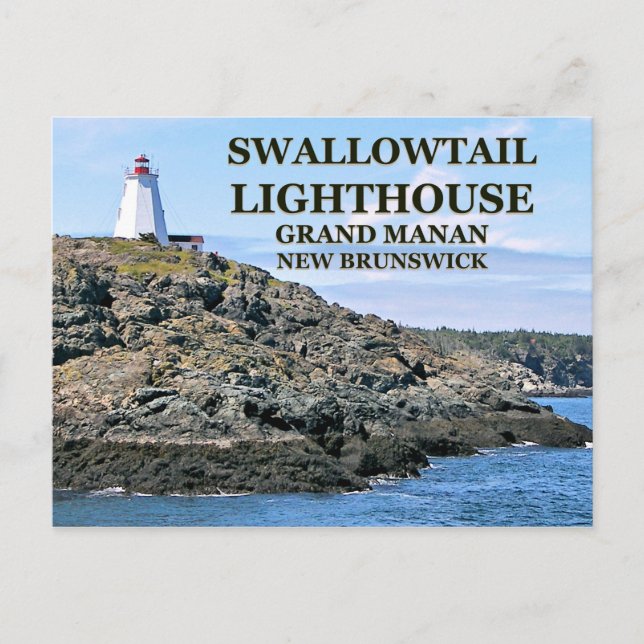 Swallowtail Lighthouse, Grand Manan N.B. vykort (Framsida)