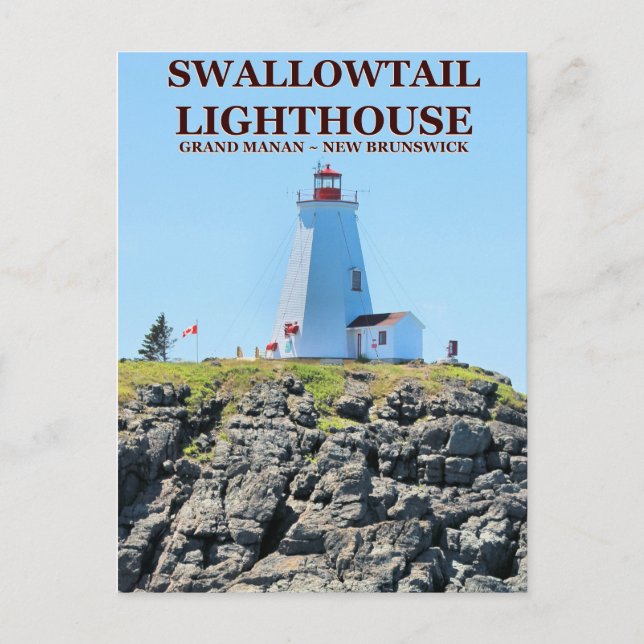 Swallowtail Lighthouse, Grand Manan N.B. vykort (Framsida)