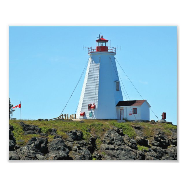 Swallowtail Lighthouse Grand Manan NB Photo Print Fototryck (Framsidan)
