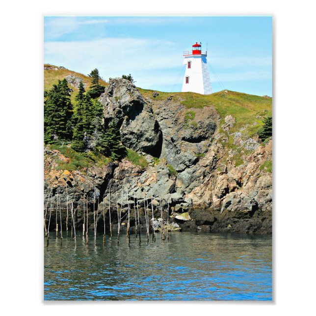 Swallowtail Lighthouse Grand Manan NB Photo Print Fototryck (Framsidan)
