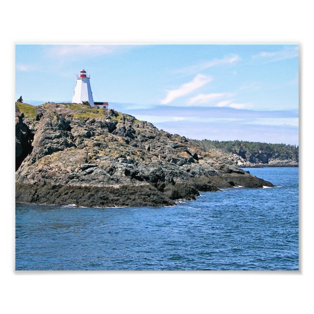 Swallowtail Lighthouse Grand Manan NB Photo Print Fototryck (Framsidan)