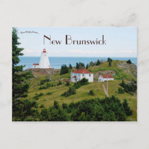 Swallowtail Lighthouse North Head New Brunswick Vykort
