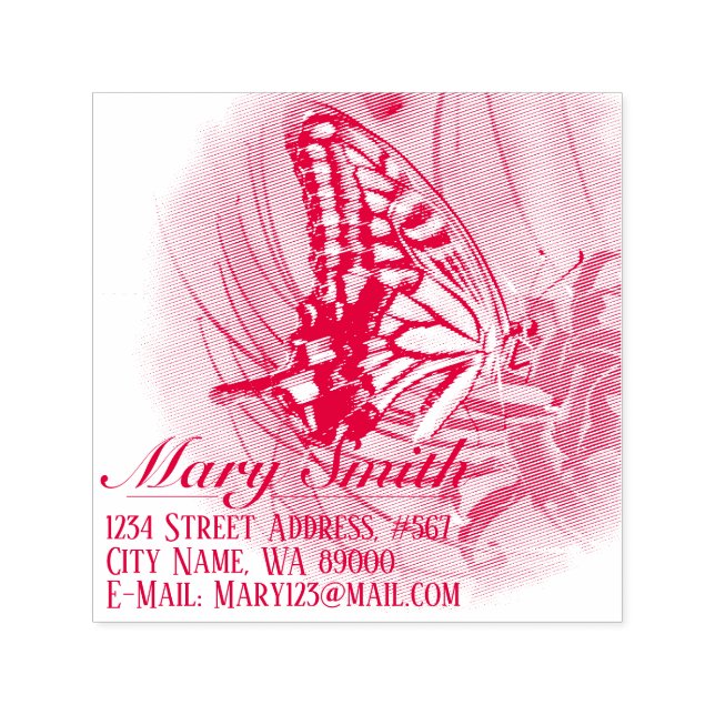 Swallowtail Självfärgande Stämpel (Design)