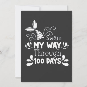 Swam My Way Thru 100 dagar i skolan Inbjudningar