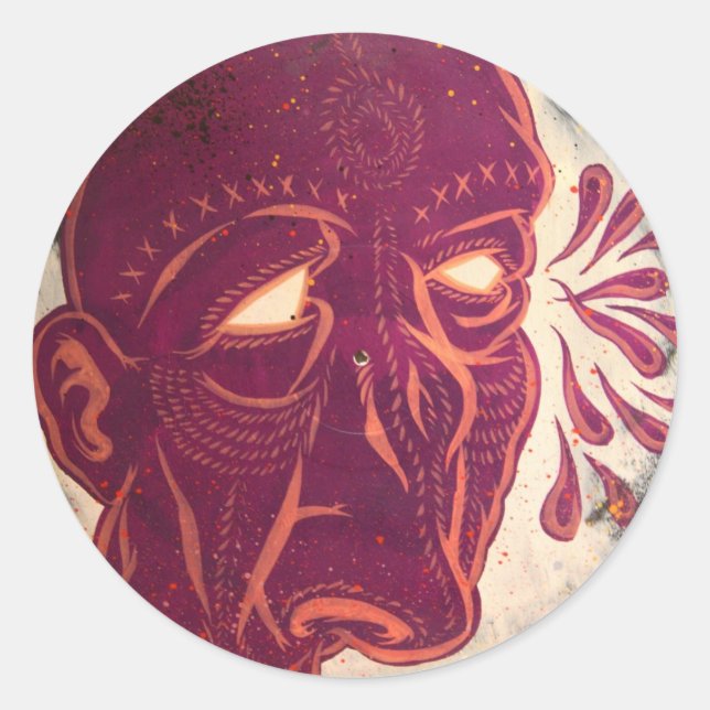 Swami Visions Runt Klistermärke (Framsida)