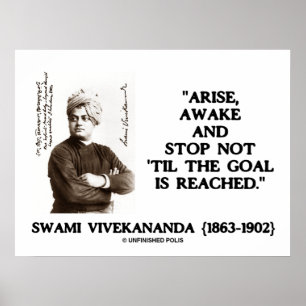 Swami Vivekananda Arise AVakuation Stop not Til Go Poster
