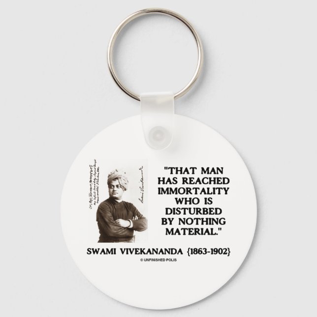 Swami Vivekananda Man uppnådde dödligt material Nyckelring (Framsida)