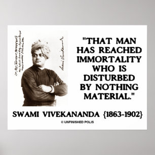 Swami Vivekananda Man uppnådde dödligt material Poster