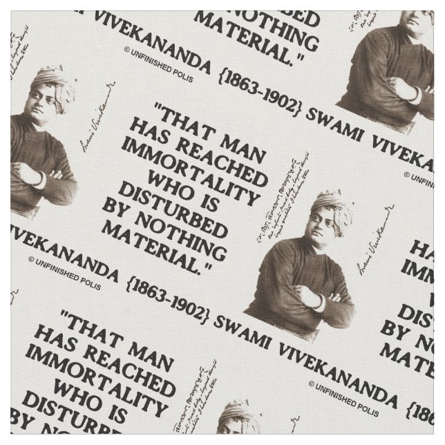 Swami Vivekananda Man uppnådde dödligt material Tyg (Närbild)