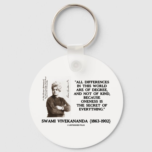 Swami Vivekananda Oneness Secret of All Nyckelring (Framsida)
