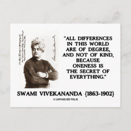 Swami Vivekananda Oneness Secret of All Vykort