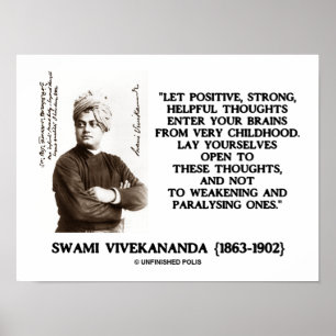 Swami Vivekananda Positive Strong Helpful Thouwage Poster