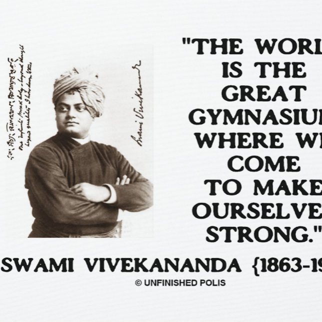 Swami Vivekananda World Underbar Gymnasium Strong Musmatta (Inspire yourself everyday when you work on the computer with this Swami Vivekananda quote mousepad!)