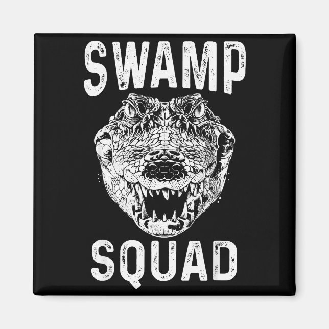 Swamp Alligator Squad Reptile Gator Lovers Funny  Magnet (Framsidan)