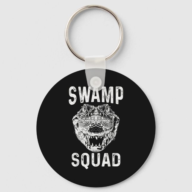 Swamp Alligator Squad Reptile Gator Lovers Funny  Nyckelring (Framsida)
