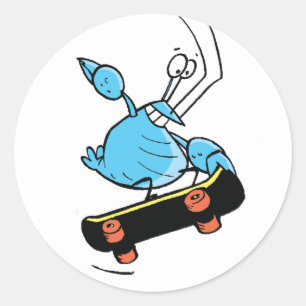 Swamp är Bob The Crayfish Skateboarding Stickers Runt Klistermärke