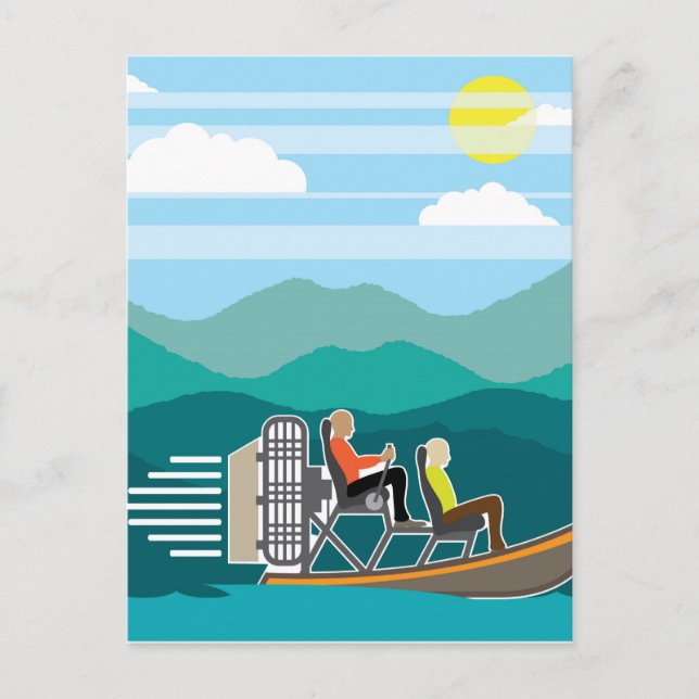 Swamp Boat ride AirBoat Vykort (Framsida)