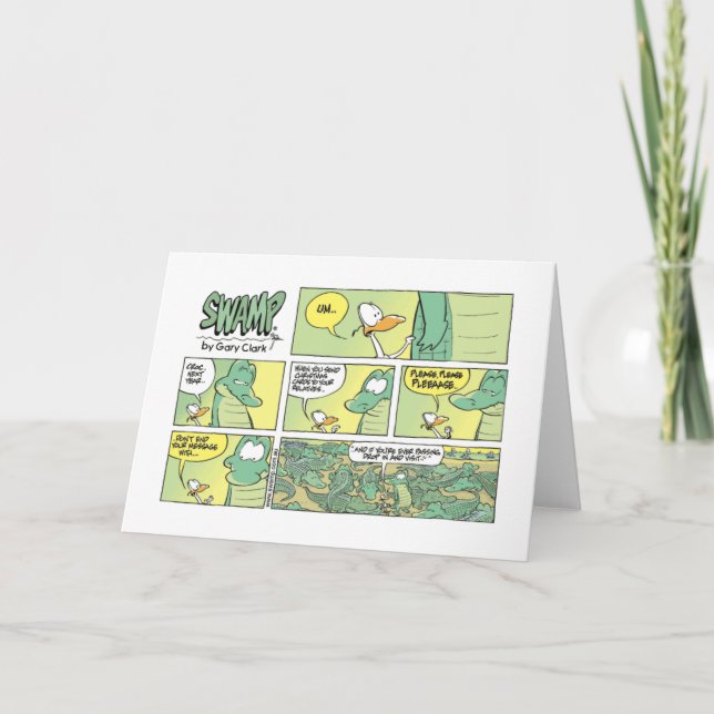 Swamp Crocodile Relative julbesök Helgkort (Framsida)