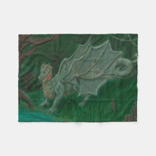 Swamp Dragon Fleecefilt (Framsidan (Horisontell))