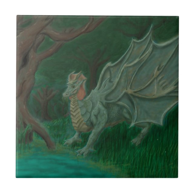 Swamp Dragon Kakelplatta (Framsidan)