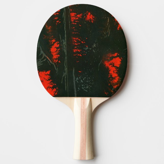 "Swamp Fire #1" Abstrakt Ping Pong Paddle Pingisracket (Framsidan)