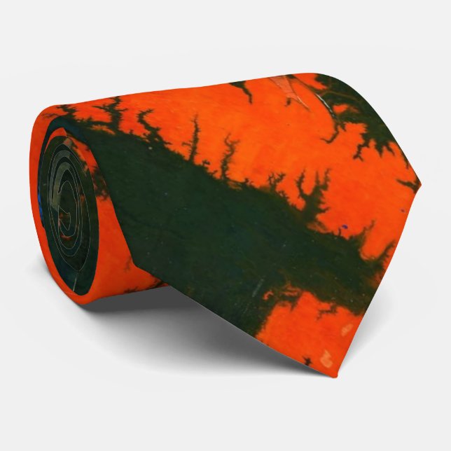 "Swamp Fire #2" Abstract Design Tie Slips (Rullad)