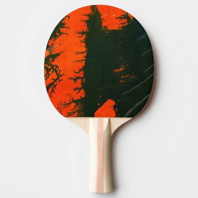 "Swamp Fire #2" Abstrakt Ping Pong Paddle Pingisracket (Framsidan)