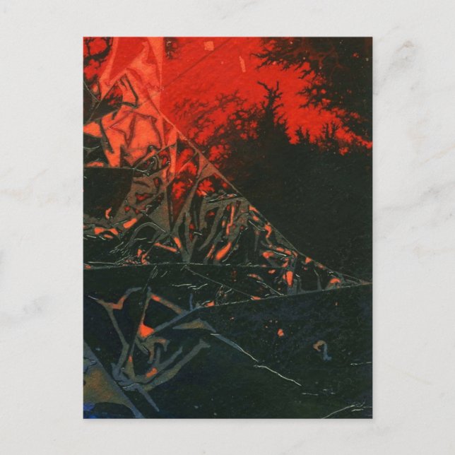 "Swamp Fire #3" Utgående vykort för design (Framsida)