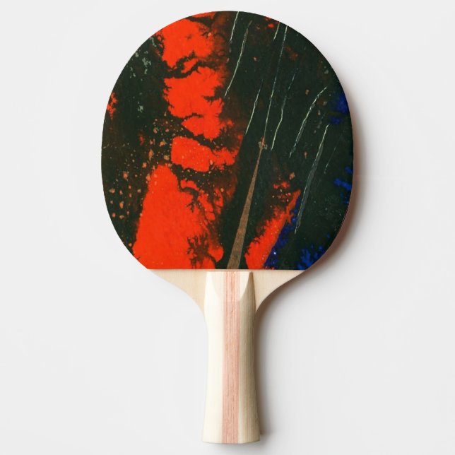 "Swamp Fire #4" Abstrakt Ping Pong Paddle Pingisracket (Framsidan)