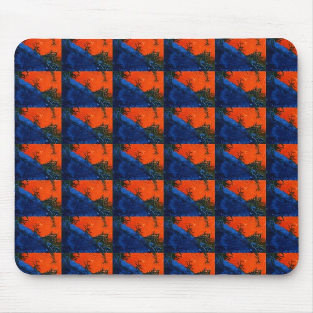 "Swamp Fire #4" Tilt Abstract Design Mousepad Musmatta (Framsidan)