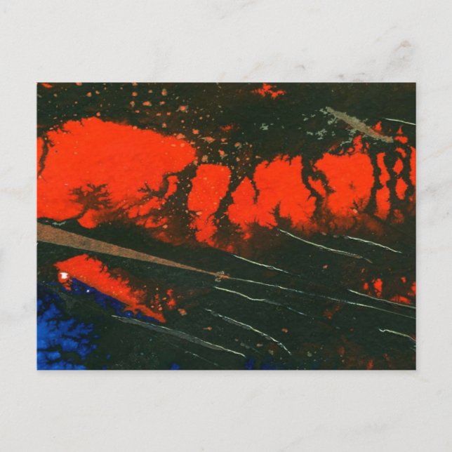 "Swamp Fire #5" Utdrag vykort för design (Framsida)