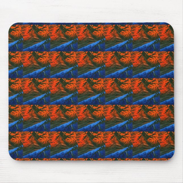 ’Swamp Fire #6’ Abstract Design Mousepad Musmatta (Framsidan)