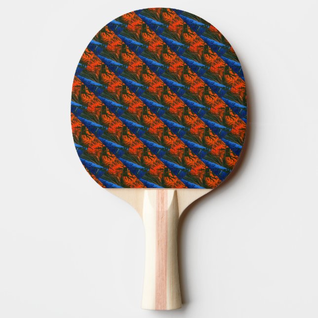 "Swamp Fire #6" Abstrakt Ping Pong Paddle Pingisracket (Baksidan)