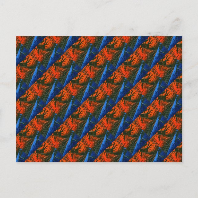 "Swamp Fire #6" Tilt Abstract Design Postcard Vykort (Framsida)