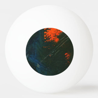"Swamp Fire #7" Abstrakt Ping Pong Boll