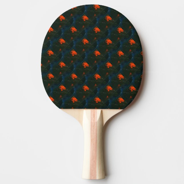"Swamp Fire #7" Abstrakt Ping Pong Paddle Pingisracket (Framsidan)