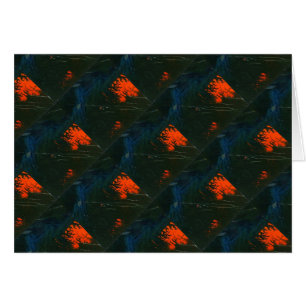 "Swamp Fire #7" Utdrag designhälsningskort Hälsningskort