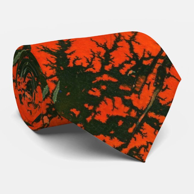 "Swamp Fire #8" Abstract Design Tie Slips (Rullad)